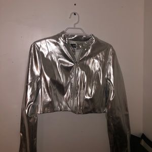 Metallic crop jacket from LA Boutique